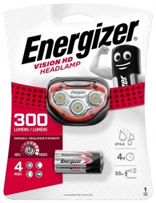Fejlámpa, 3 LED, 3xAAA, ENERGIZER "Vision HD"