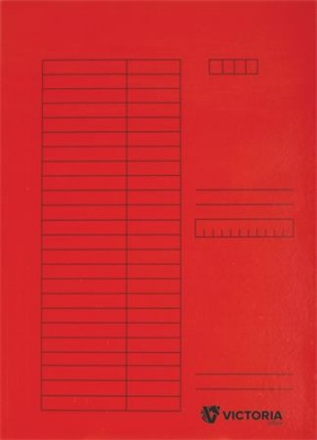 Pólyás dosszié, karton, A4, VICTORIA OFFICE, piros