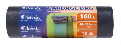 Szemeteszsák, 160 l, 10 db, 80x110 cm, VICTORIA FACILITY