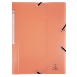 Gumis mappa, PP, A4, EXACOMPTA "Chromaline Pastel", korall
