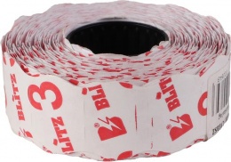 Árazószalag, 26x16 mm, BLITZ, 36 tekercs, fehér