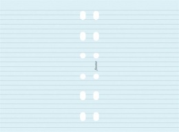 Kalendárium betét, jegyzetlap, personal méret, vonalas, FILOFAX, kék